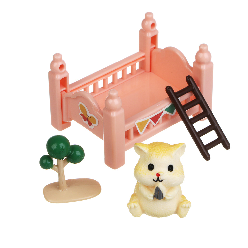 ИГРОЛЕНД Питомец с акс. "Хомяк в спальне", ABS, PP, 8х5х12 см, 6 диз. - #8