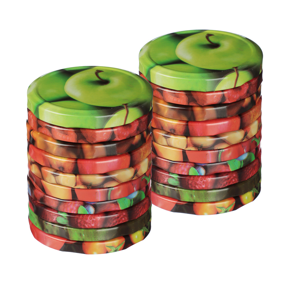 Набор крышек металлических для консервирования Твист-офф, 20шт, D-82мм, литография - #1