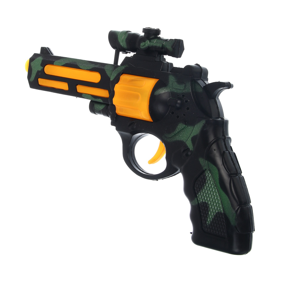 ИГРОЛЕНД Пистолет со звуковыми и световыми эффектами, 2хАА, PP, 26х18,5 см, 2 дизайна - #7