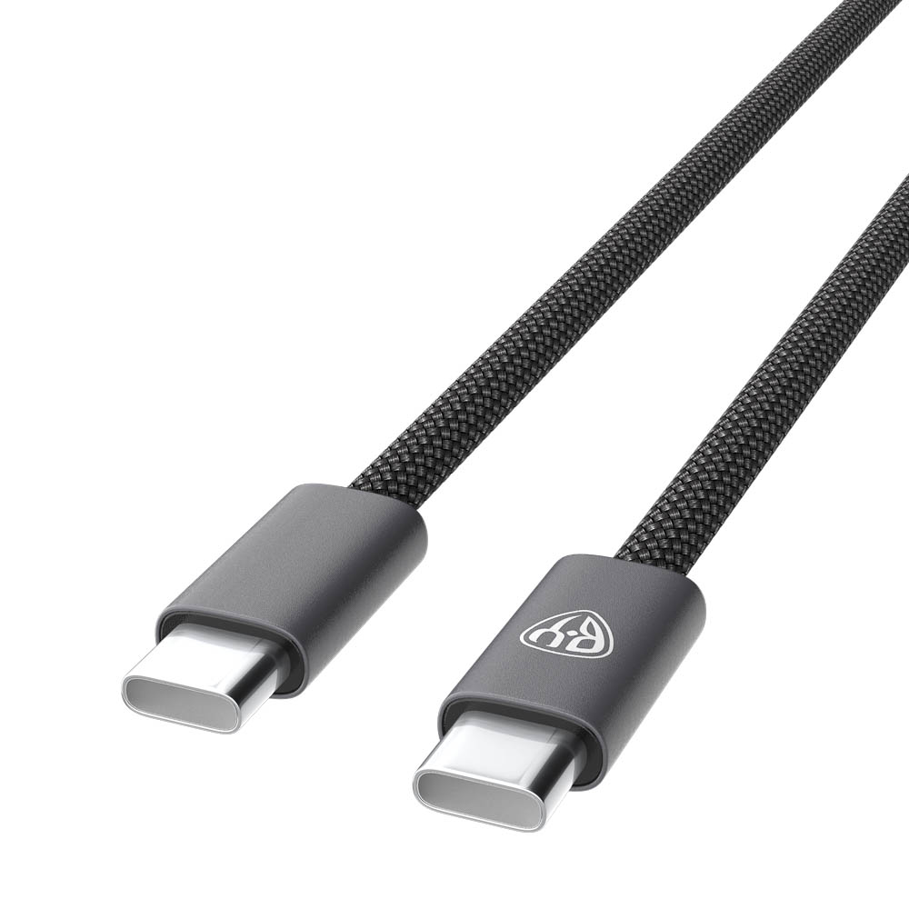 Кабель для зарядки Type C-Type C BY Absolut, 100Вт, 2м, 5A, E-Marker, нейлон, черный - #3