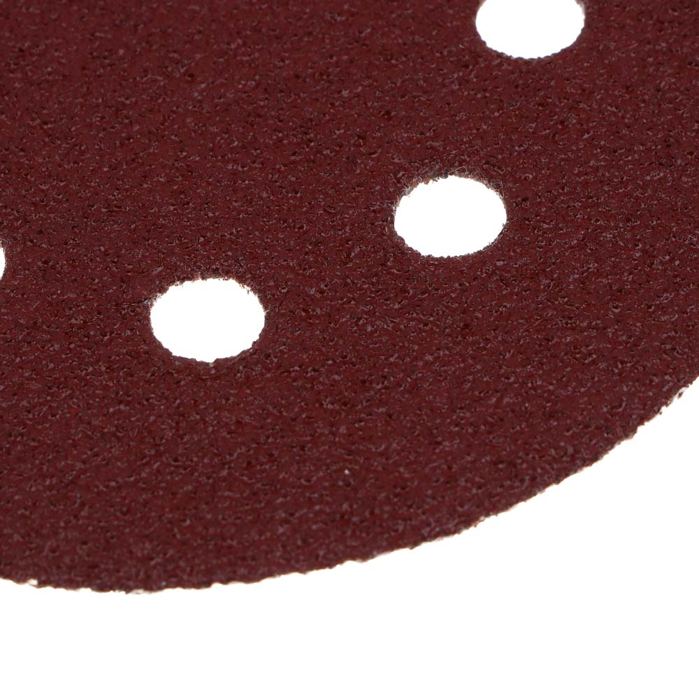 ЕРМАК Круг шлифовальный из абразивной бумаги на велкро основе, 8 отверстий, P40, 125 мм, 5шт. - #4