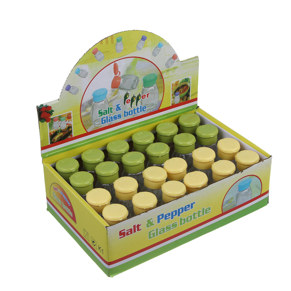 Солонка, стекло, пластик, 3,3х7,3см - #6