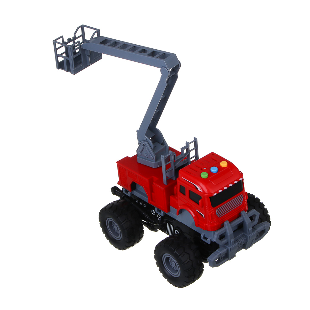 ИГРОЛЕНД Машинка пожарная, свет, звук, инерция, выдвижной кран, 3хAG13, ABS, 27х15х21 см - #5