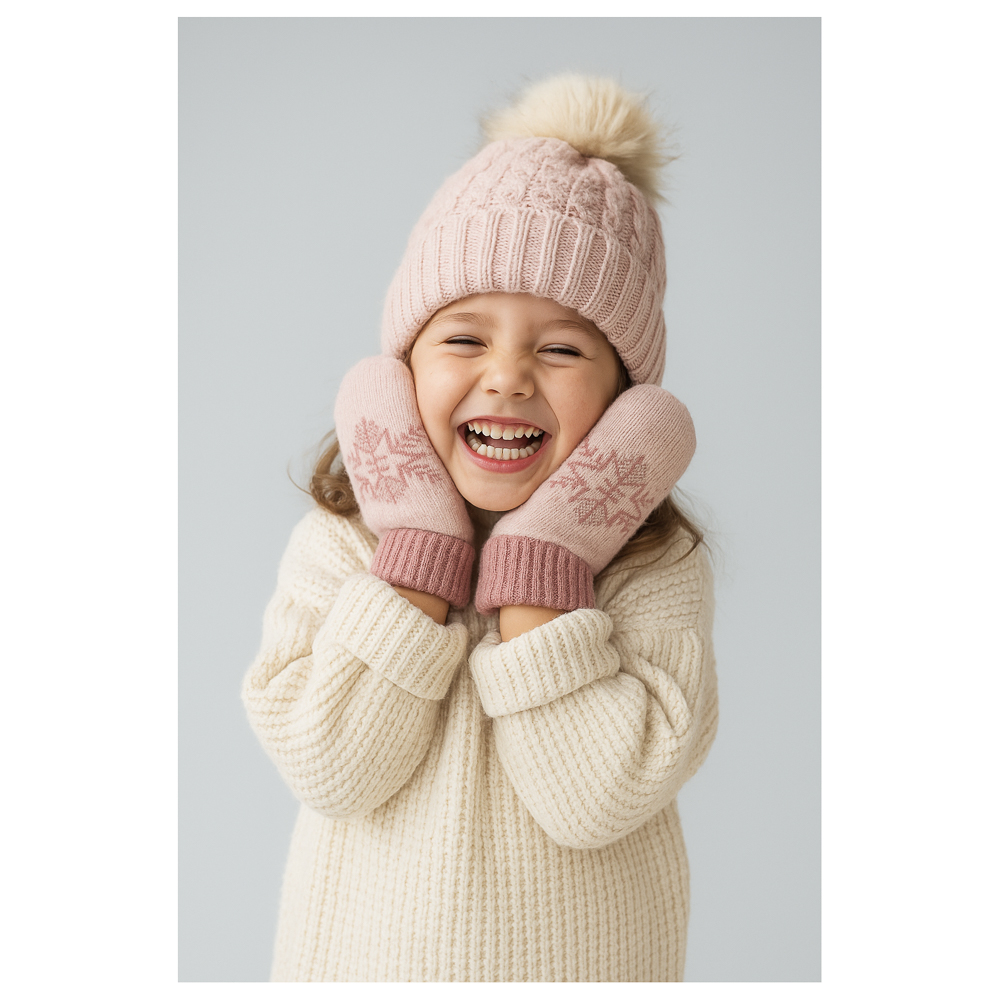 GALANTE Варежки детские на флисовой подкладке, р.14, 100% акрил, разноцветные, ОЗ25-34 - #9