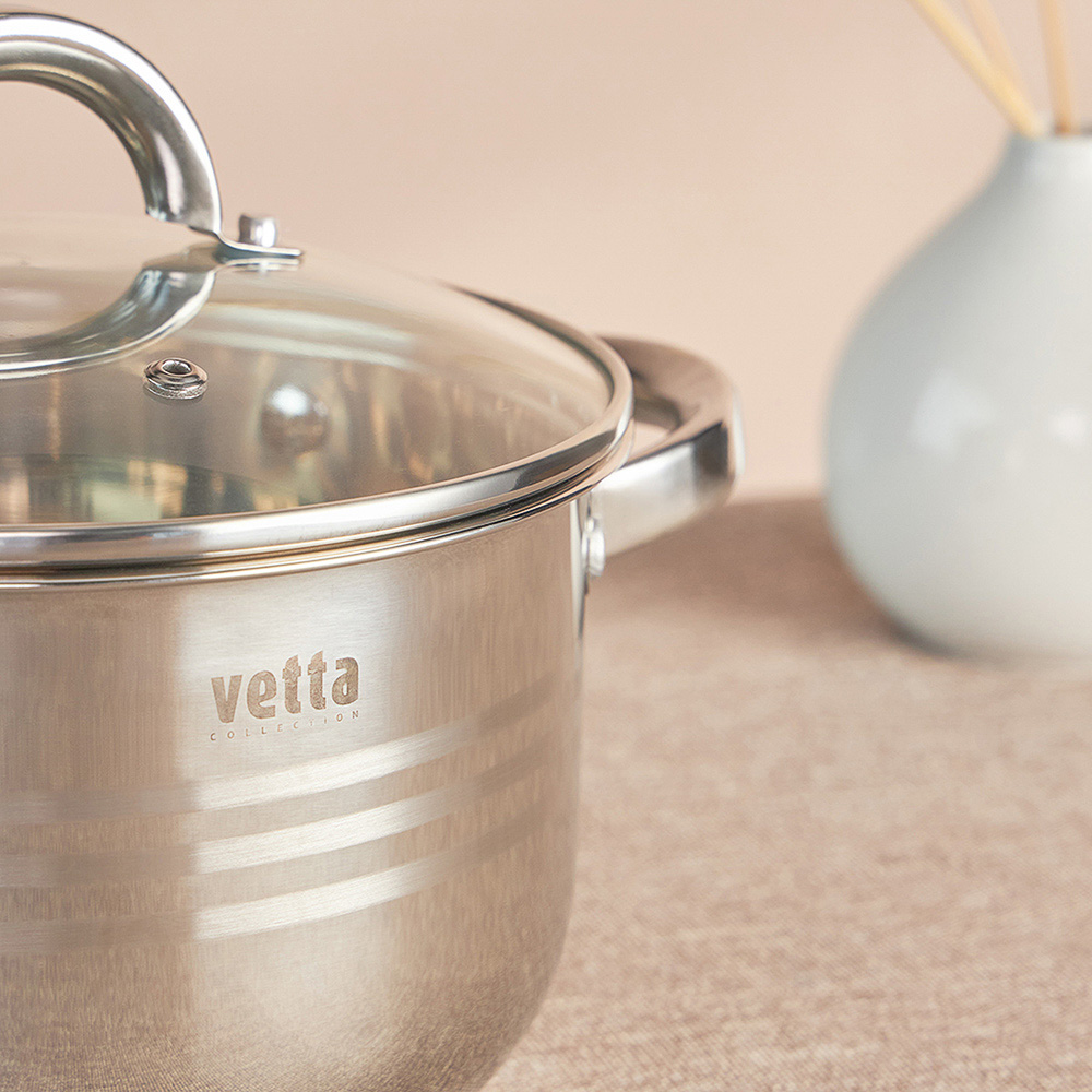 VETTA Фултон Кастрюля 18х10,5см, 2,1л, со стекл. крышкой, индукция - #7