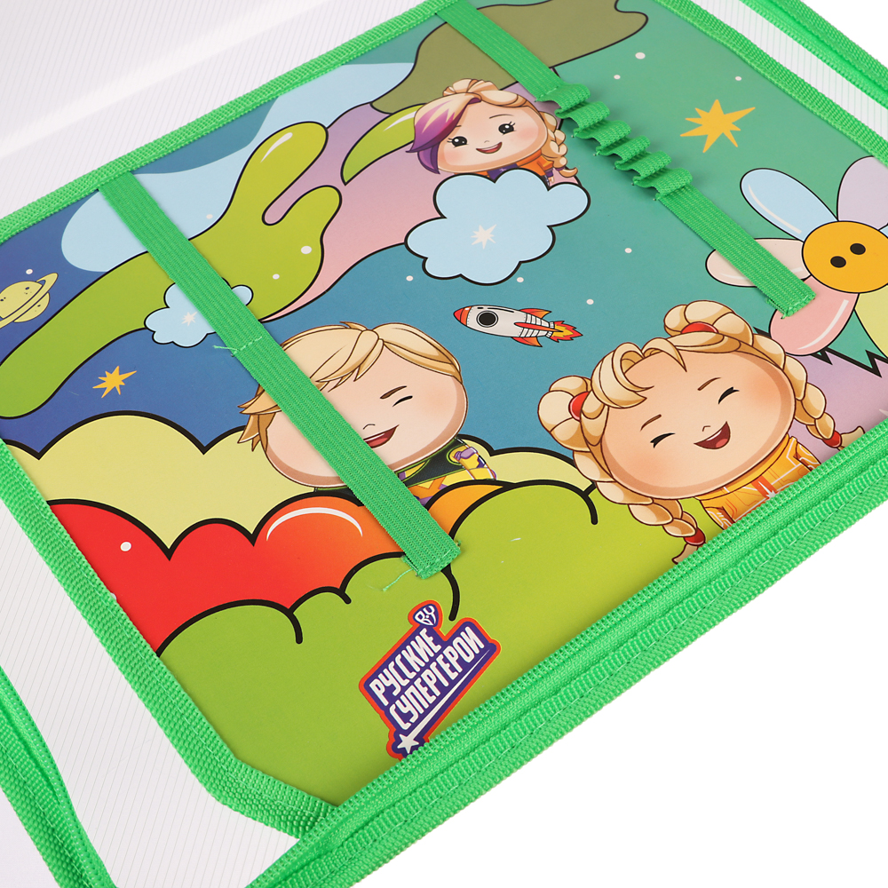 BY Русские Супергерои Папка для труда А4, пластик, молния вокруг, откидная планка, 33х2,5х23 cм - #7