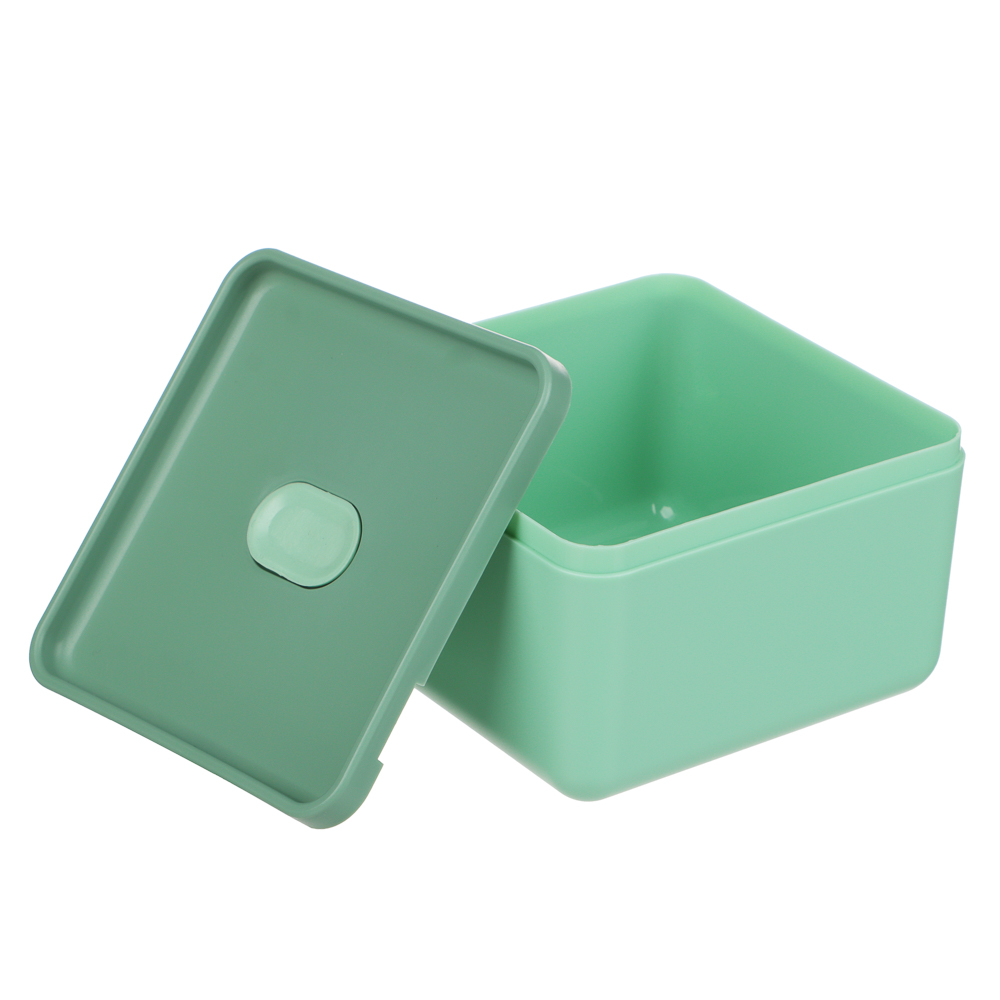 Ланч-бокс, 1400мл, со столовыми приборами (ложка вилка) PP/PS/TPR - #6