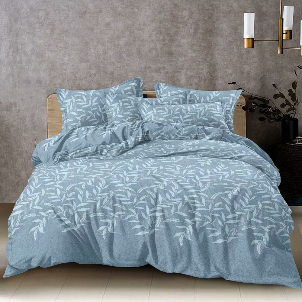 PROVANCE Нэви Комплект постельного белья 2 (4 предмета), микросатин, листья - #2