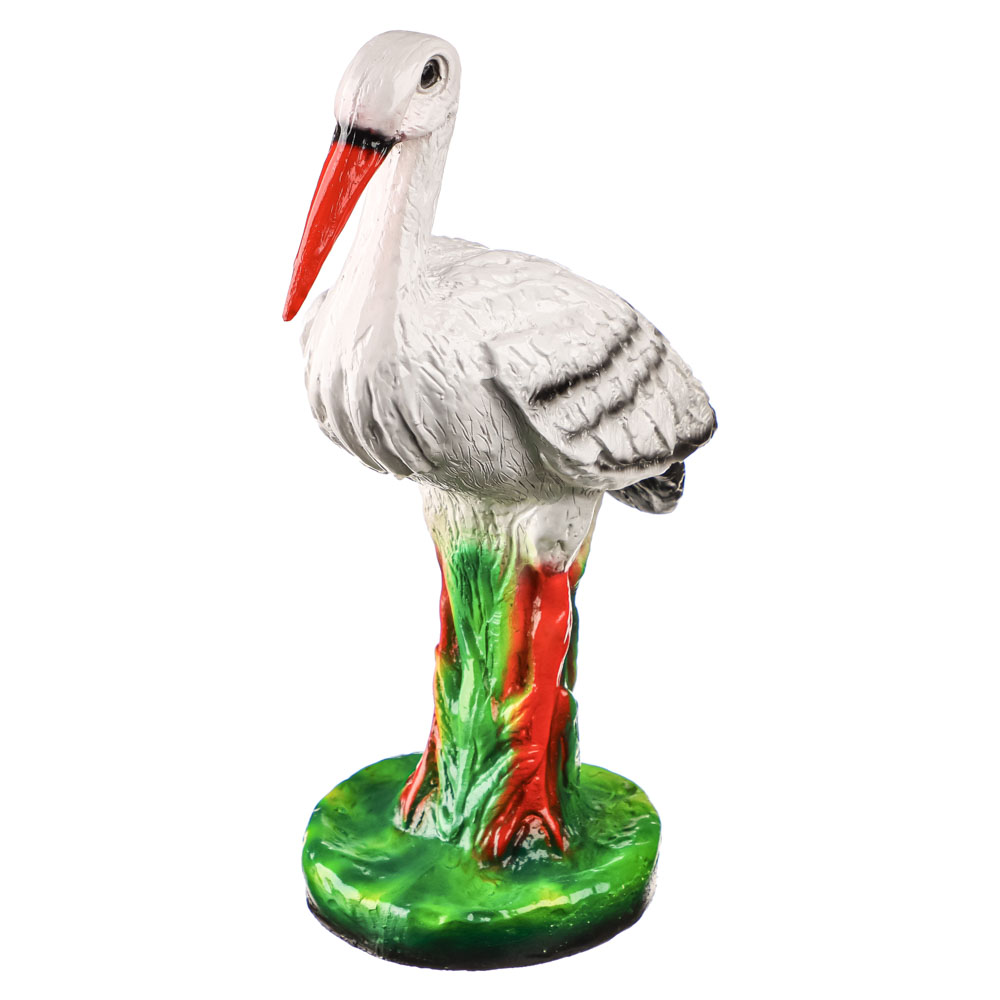 Фигура садовая Аист малый 39x30см, гипс - #1