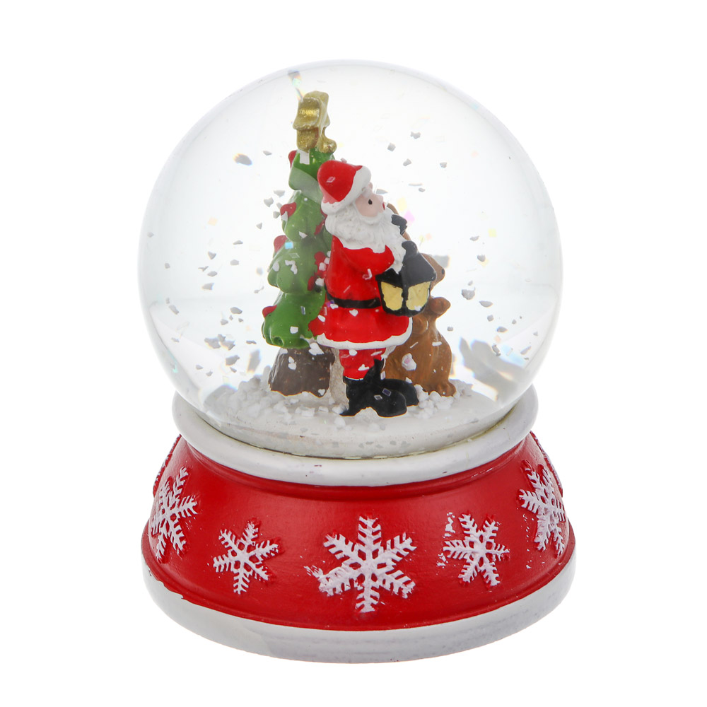 СНОУ БУМ Снежный шар Дед Мороз 6,9x8,2 см, полистоун, стекло - #5