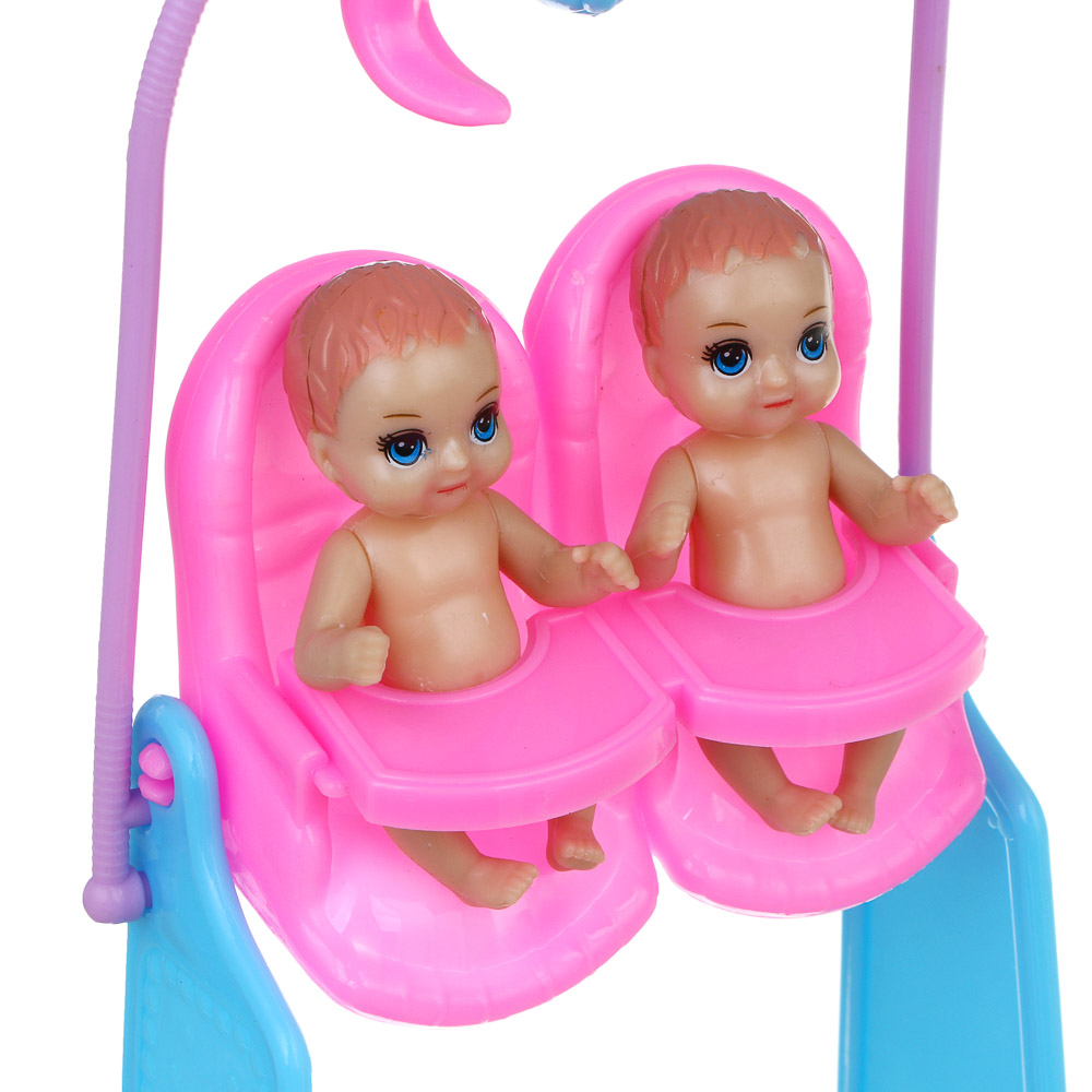 ИГРОЛЕНД Кукла с животиком и младенцами, 28 см, с акс., PVC, ABS, полиэстер, 21х7х33 см - #9