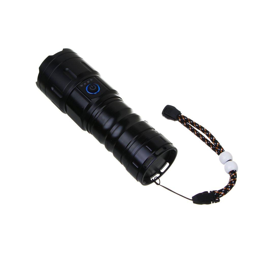Фонарь ручной, LED, 5 реж, 55х157мм, алюм, съем аккум. 1х38650, фокус, 5 линз, дальн 800 м, 1380 лм - #6