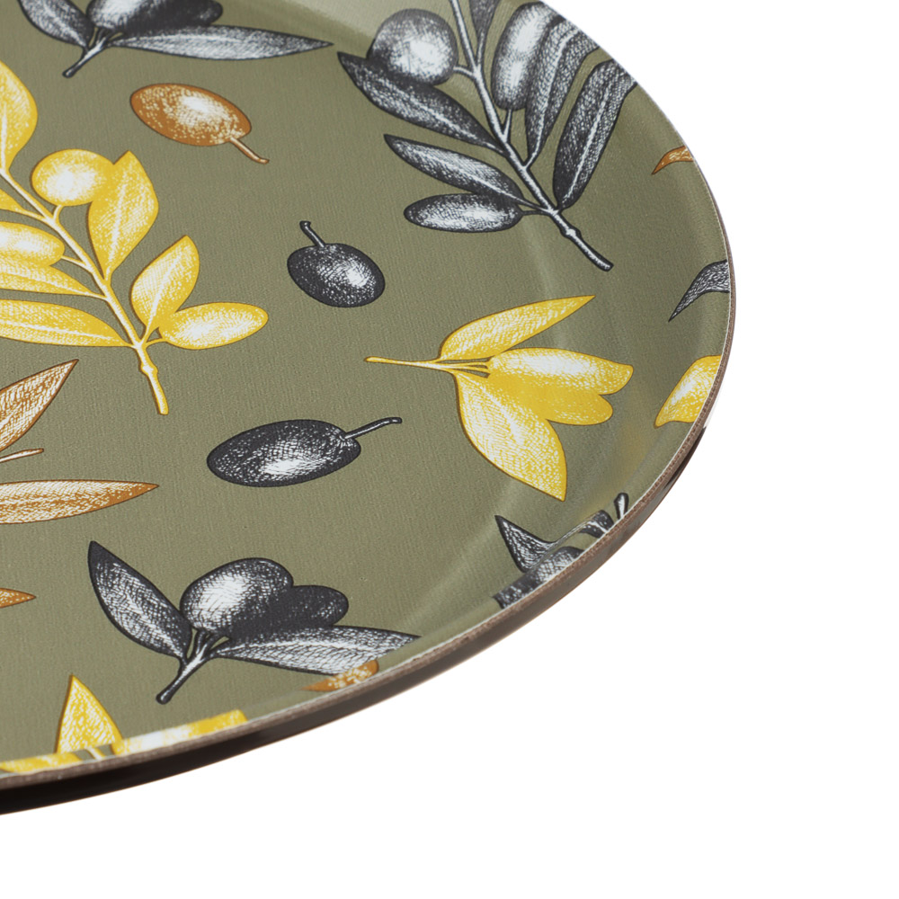 Поднос круглый с антискользящим покрытием, d35,5см, "Тоскана", 2 дизайна - #4