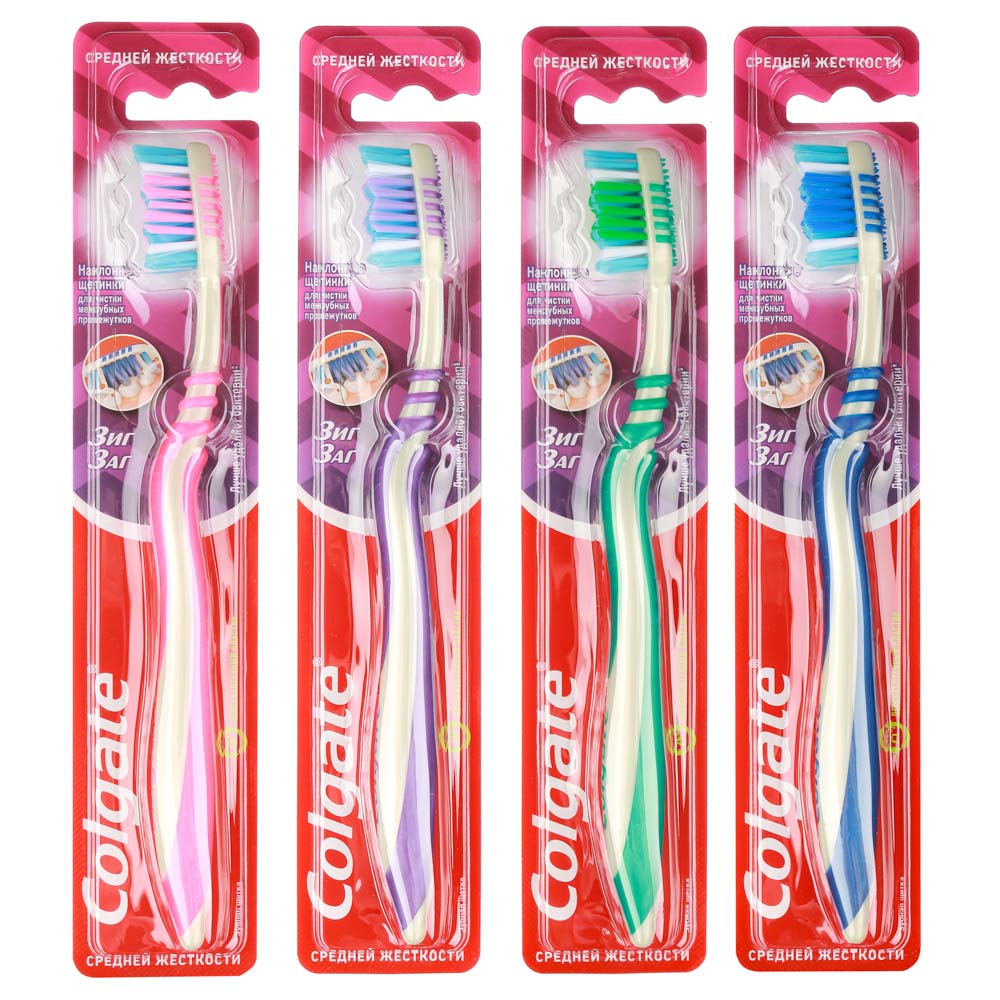 Зубная щетка Colgate "ЗигЗаг", средняя жесткость - #1