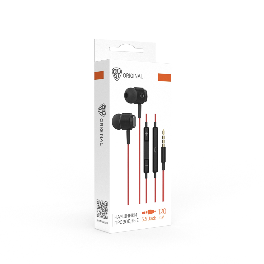 Наушники проводные внутриканальные с микрофоном BY HiFi, 10мм, jack 3.5мм, 120см, чёрный - #2