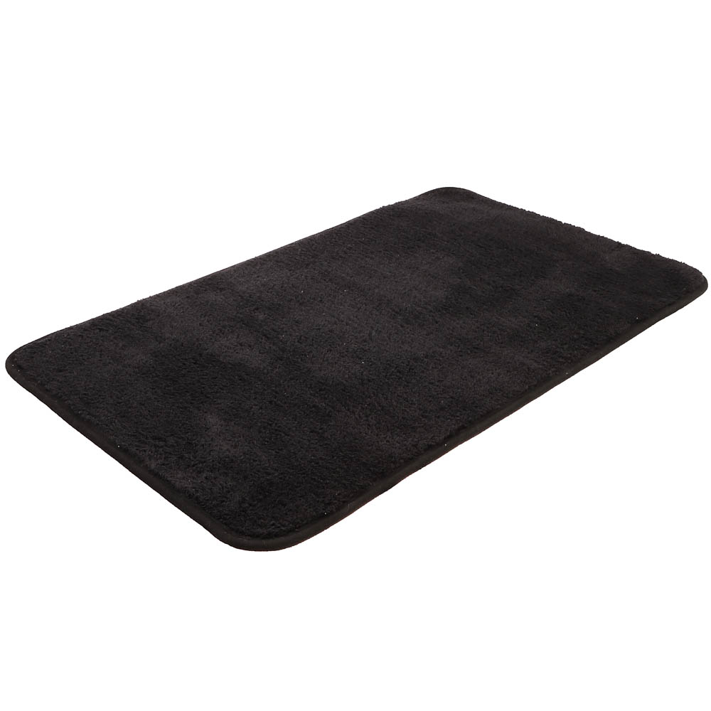 Коврик для ванной 50х80см PING, BLACK2, чёрный, полиэстер, SWM-4014-BLK-B - #2