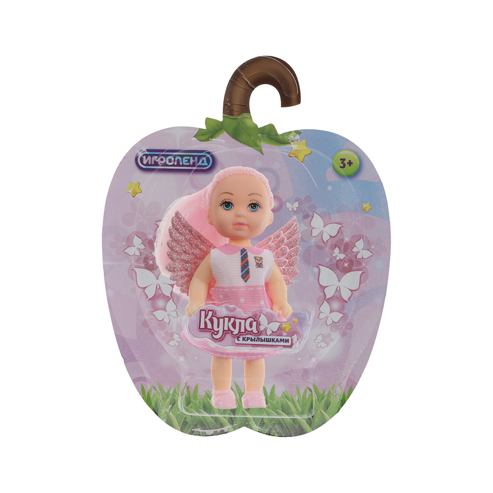ИГРОЛЕНД Кукла с крылышками и цветн.волосами, 11 см, ABS, PVC, полиэстер, 13,5х4,5х18 см, 6 дизайнов - #20