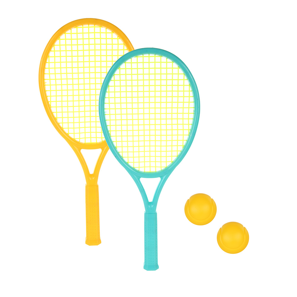 Набор для бадминтона для детей, тм BY SPORT, 2 ракетки, 2 мяча, в сетке, пластик, полиэстер - #2