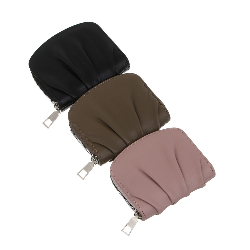 Кошелек для карт и купюр на молнии тм ЮL Miracle, ПУ, металл, 10,5х8,5х2см, 3 цвета, С508-1 - #1