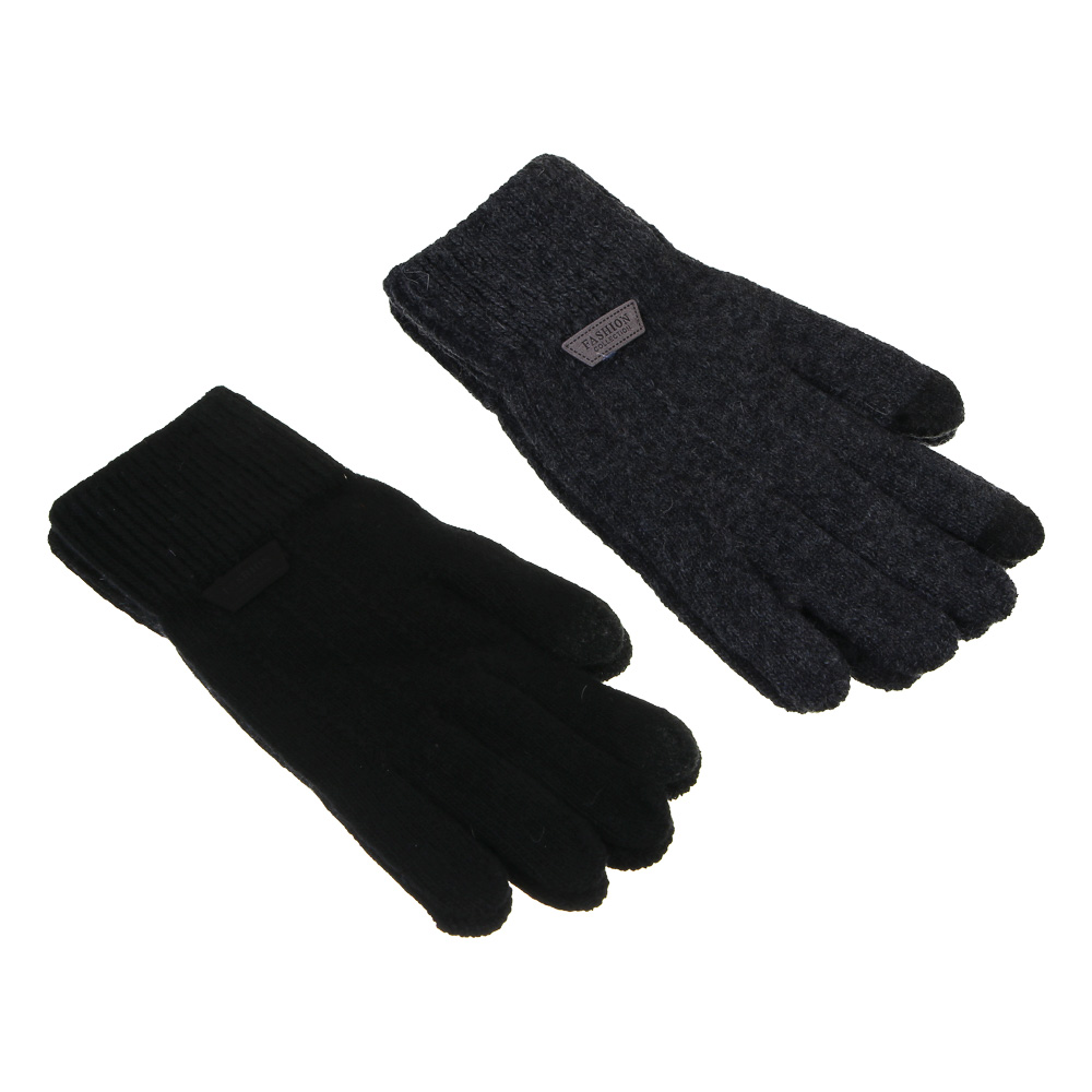 GALANTE Перчатки мужские контактные, р.22-24, 20%шерсть, 50%акрил, 30% п/э, цвета в ас-те, ОЗ25-22 - #1