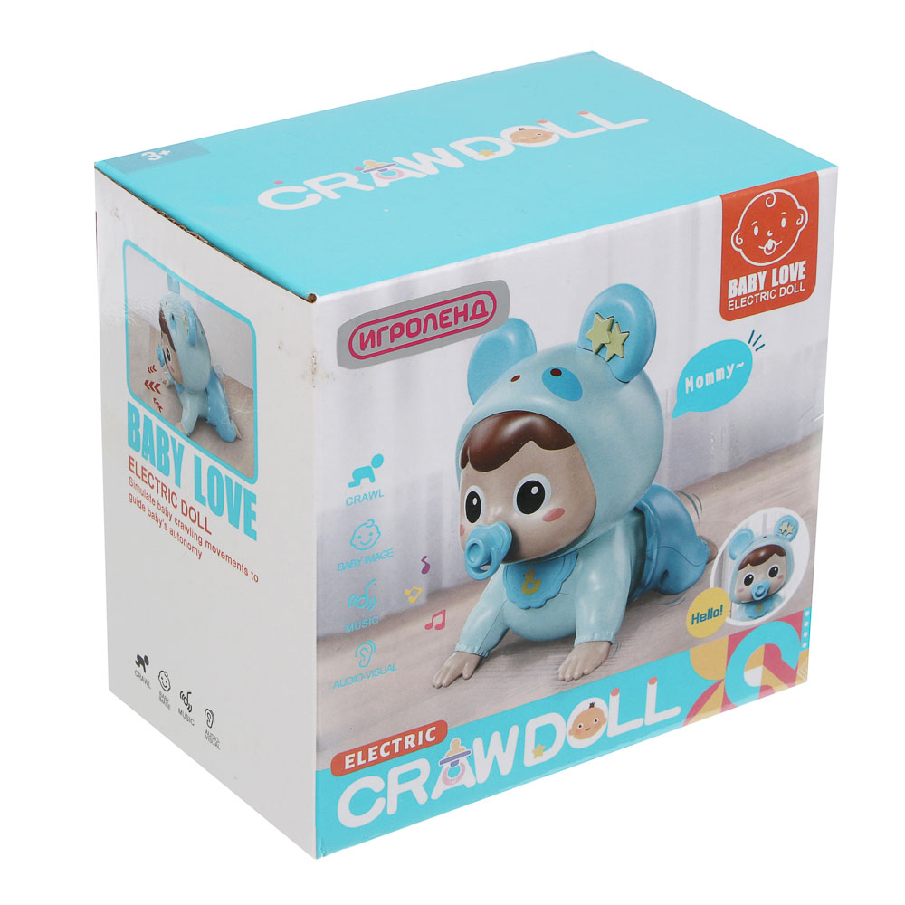 ИГРОЛЕНД Игрушка интерактивная ползунок "Малыш", звук, ABS, 2хААА, 13х9х12,5 см - #8