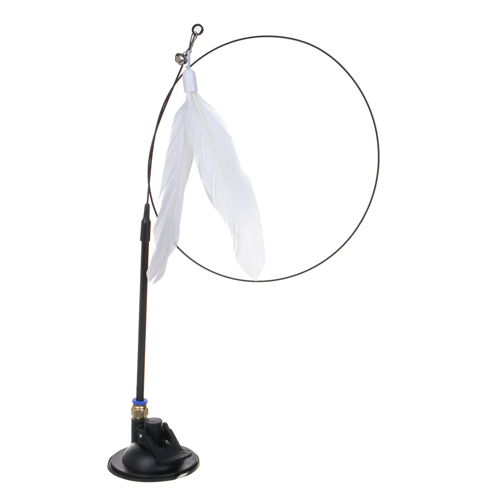 VETTA Дразнилка на присоске, перья, стальная проволока, поливинилхлорид, 88 см - #5