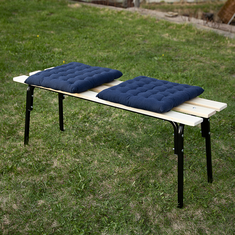 Лавка "ХИТ" 118x33x45см, древесина хвойных пород + металл - #11