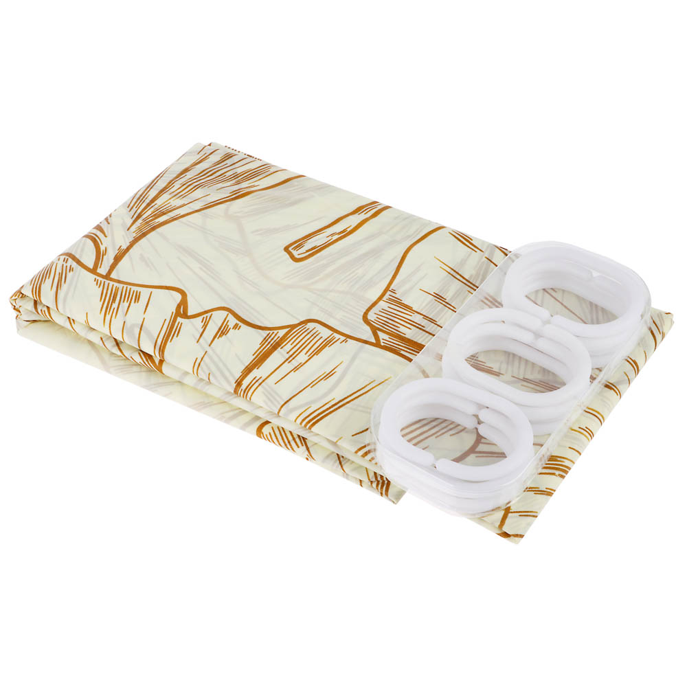 Шторка для ванной тм VETTA Марсельеза, ПЕВА 22 г/м2, 180x180см, 4 дизайна - #3