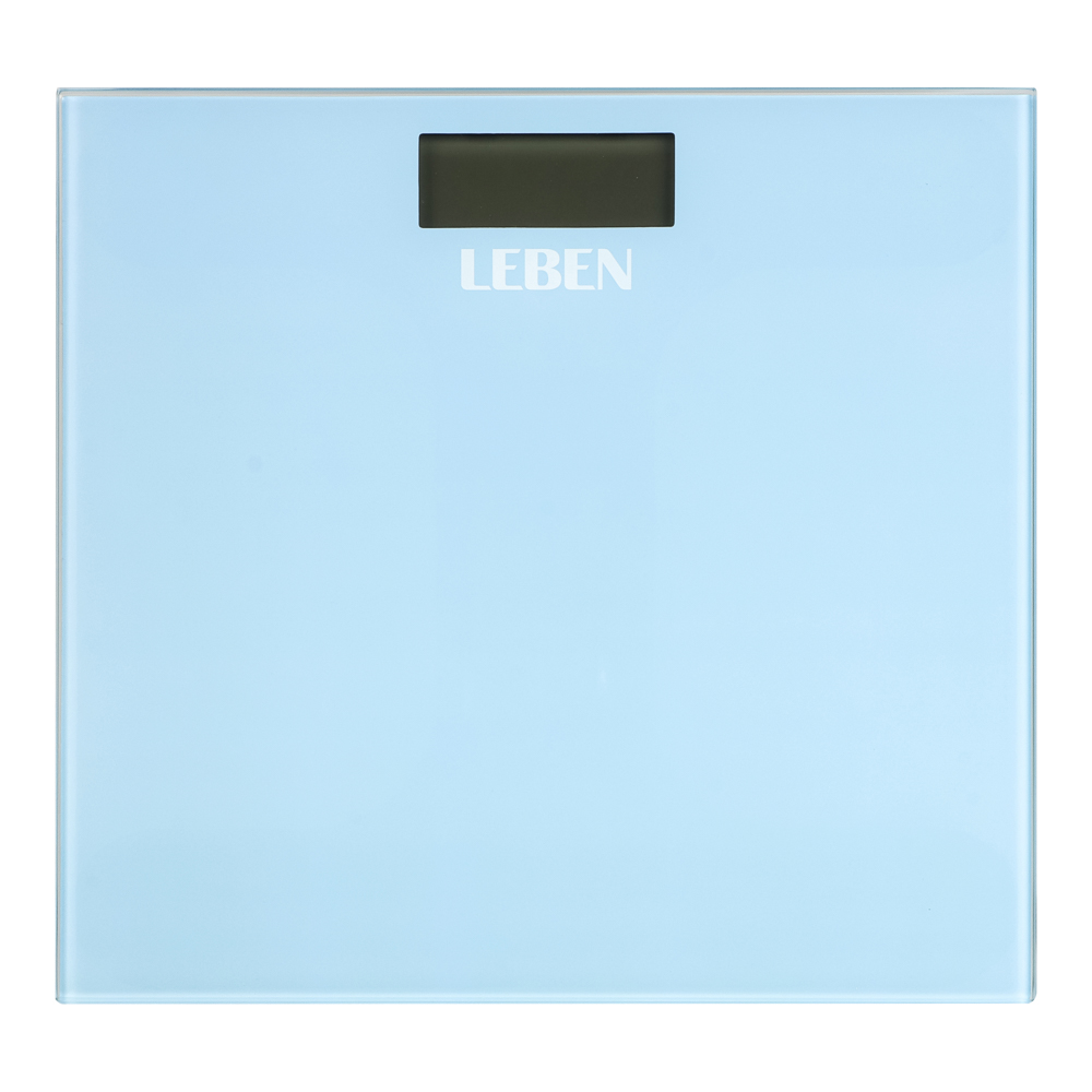 LEBEN Весы напольные электронные "Blue", ЖК-дисплей, макс. нагр.до 180кг, 28х28см - #9