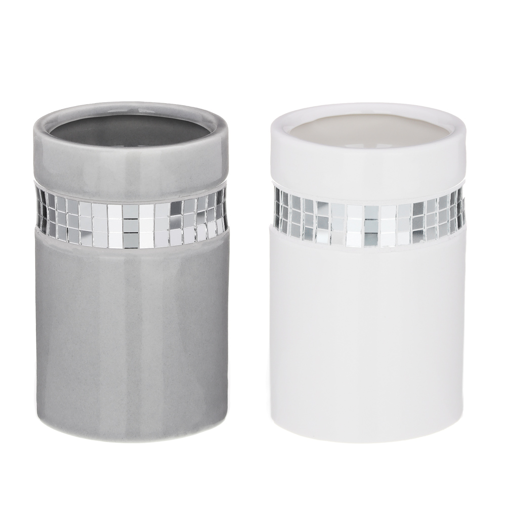 BY Стакан для зубных щеток и пасты "Зеркало души", керамика, 2 цвета - #1