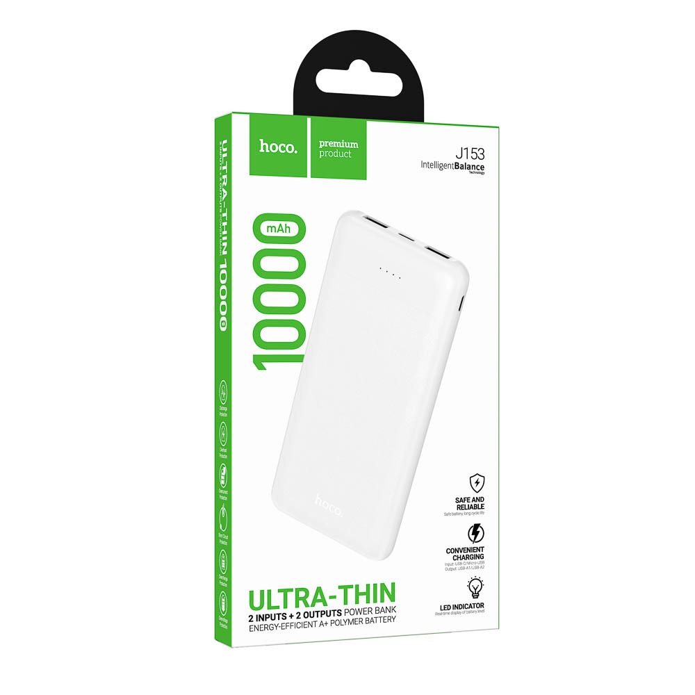 Аккумулятор мобильный hoco. модель J153 10000мАч, 10Вт, белый - #2