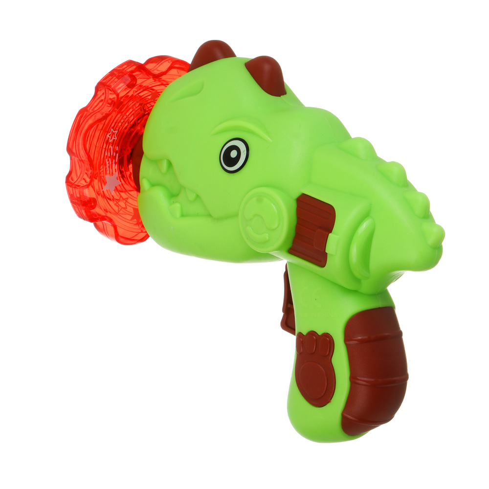 Запускалка "Динозаврик", 4 насадки, свет, 2хAG13, РР - #8