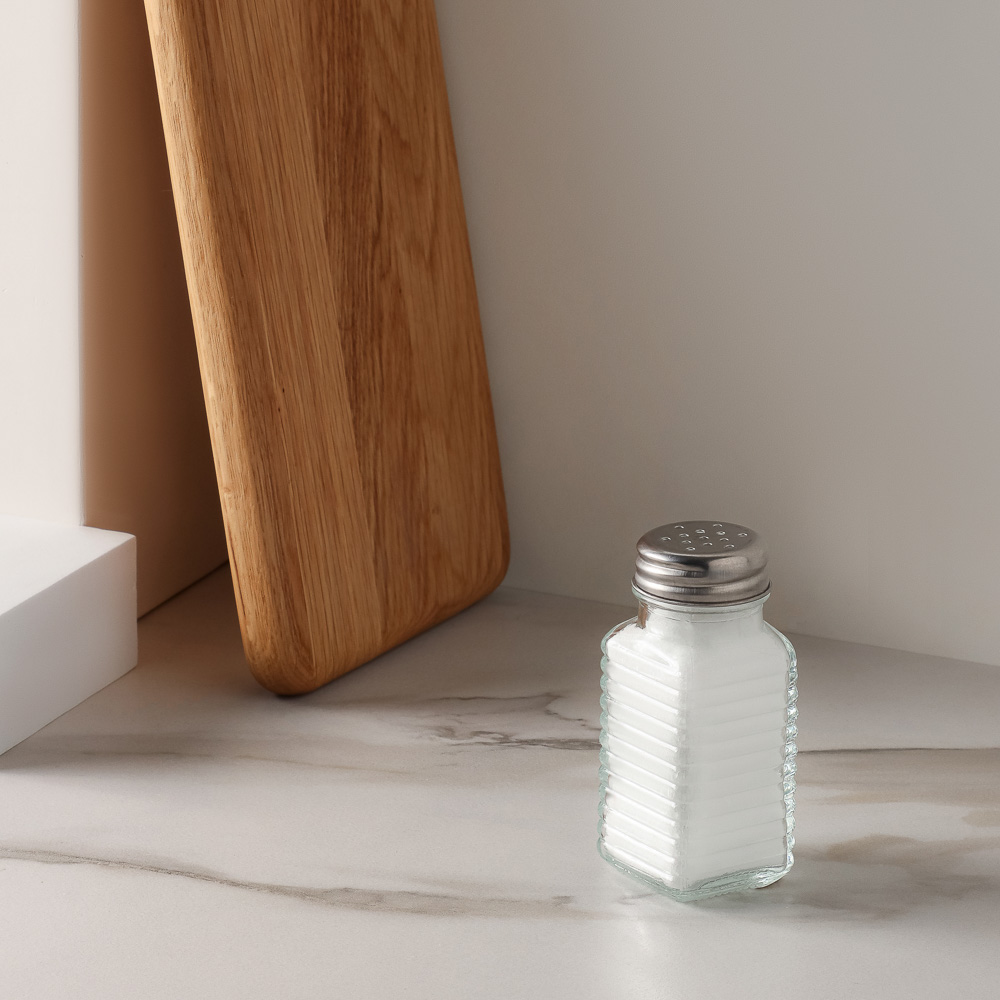 Солонка 8,8х3,4см, стекло, сталь - #6