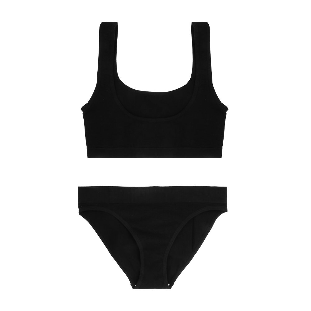 GALANTE Комплект:топ на широких лямках и трусы, р.46-48, 90%полиамид, 10%спандекс, черный, НБ25-18 - #1