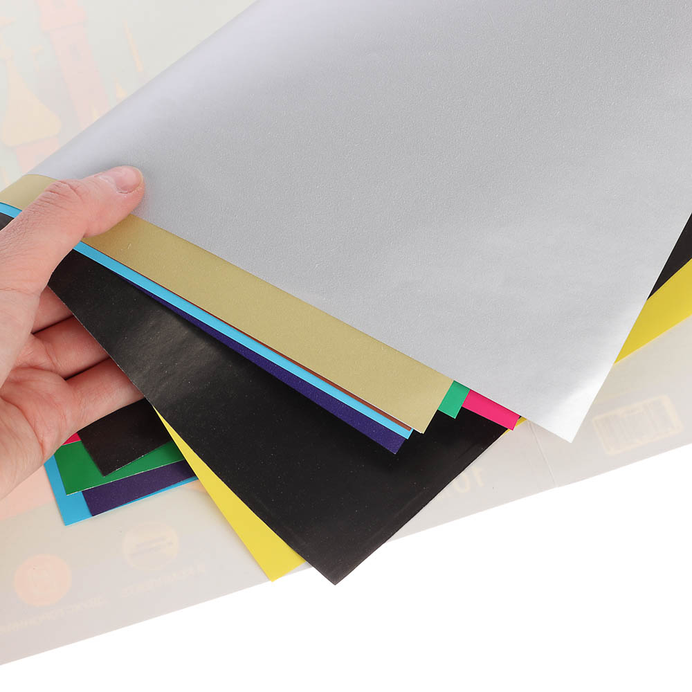 Бумага цветная ClipStudio "Альфа", А4, двухстор., мел. бум, 10л., 10цв.(вкл.золот. и сереб) - #4