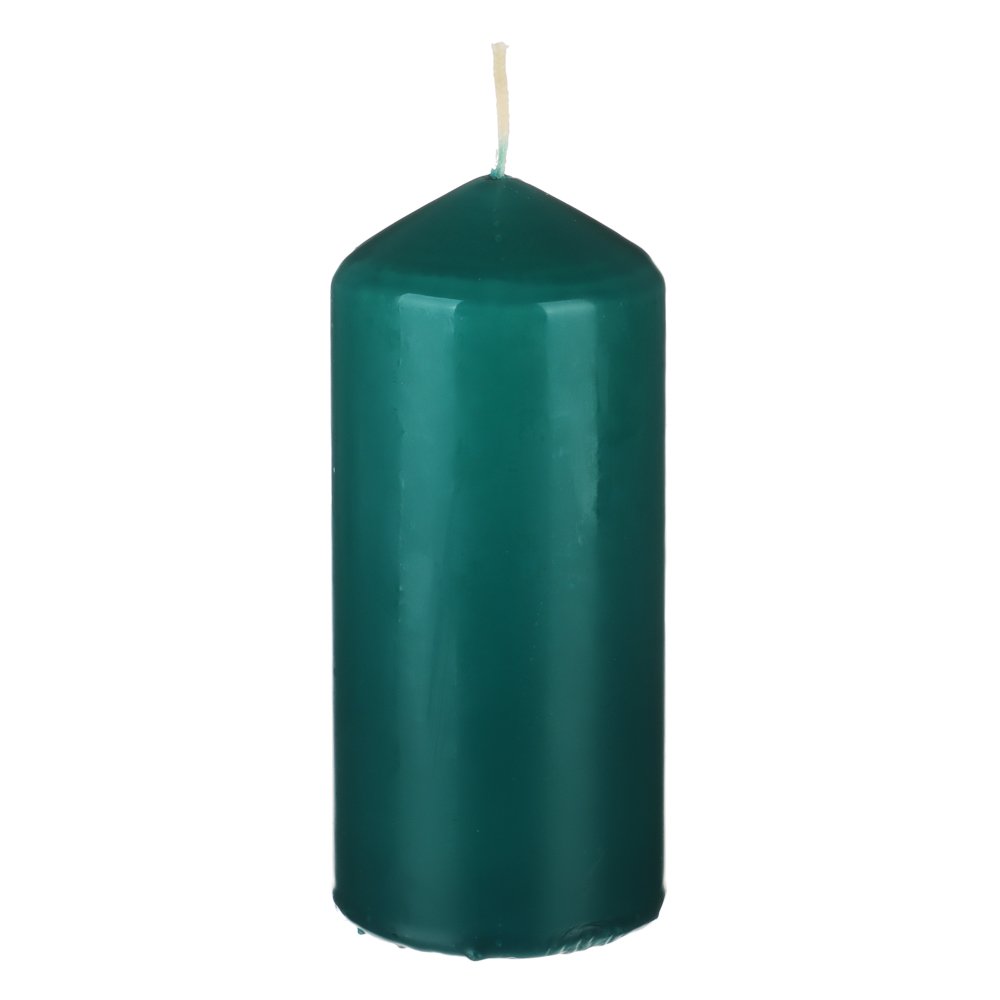 Свеча пеньковая Ladecor, зеленая, 7х15 см - #1
