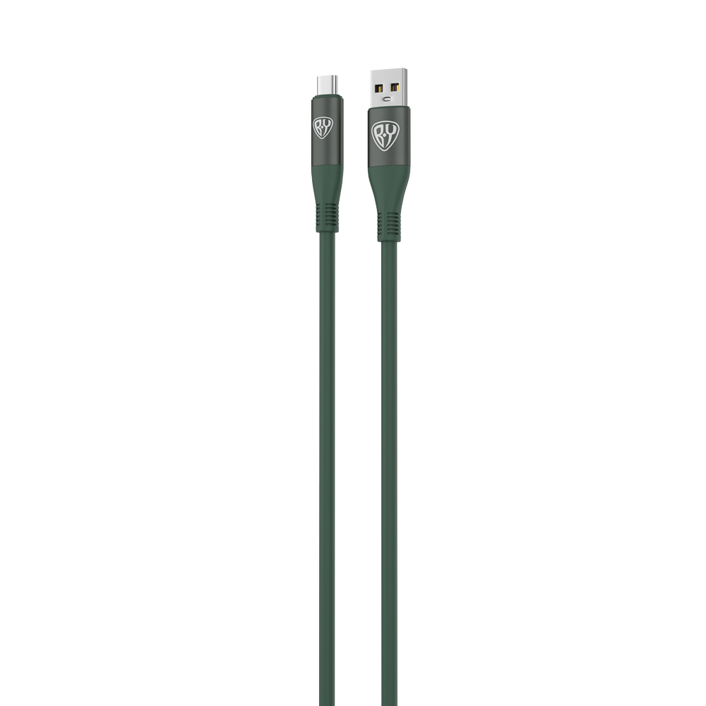 BY Кабель для зарядки Flexi Type-C, 1 м, 3А, Быстрая зарядка QC3.0, зеленый - #3
