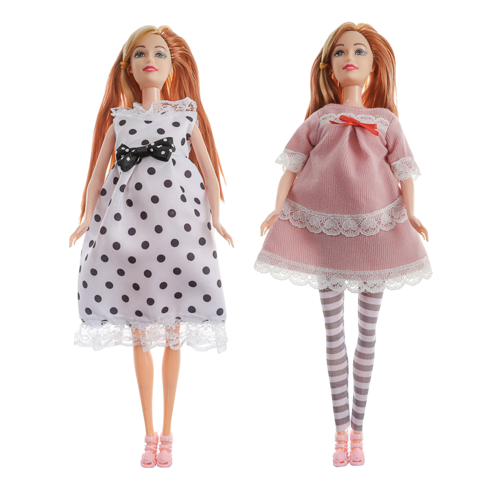 ИГРОЛЕНД Кукла 28 см с животиком и с детьми и акс., PVC, ABS, полиэстер, 21х7,1х33 см, 2 диз - #2