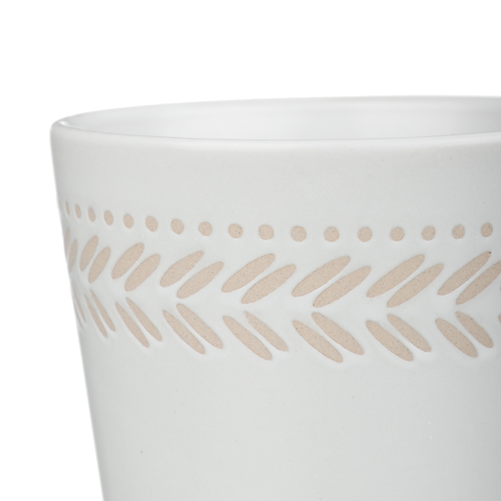 Кружка 330мл, тм MILLIMI Треция белый, керамика - #2