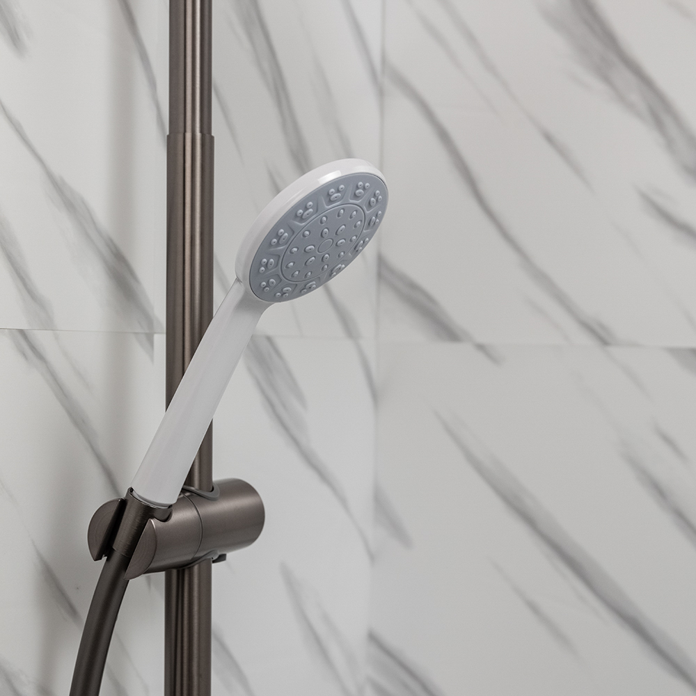 Лейка для душа, 1 режим, 80 мм, белый - #6