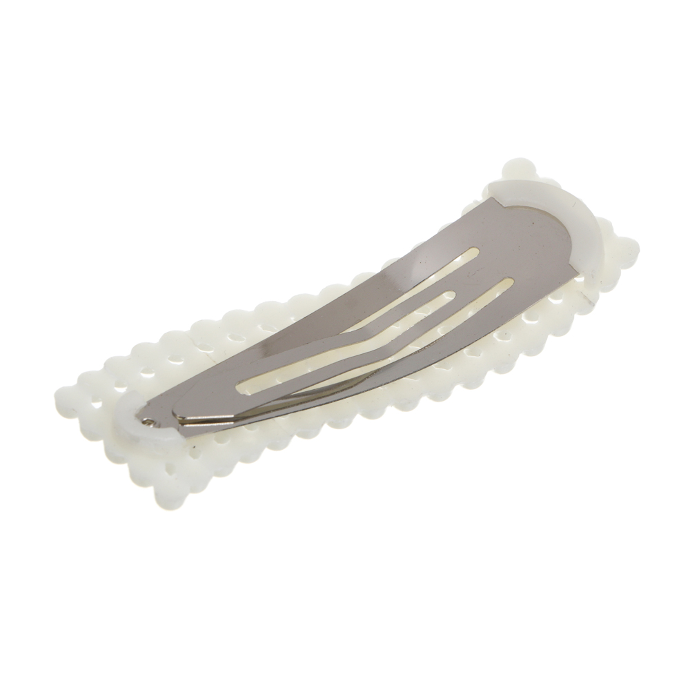 Зажим для волос со стразами 2шт, тм ЮНИLOOK, 6-8см, металл, искусствен. жемчуг, 6 дизайнов, #14 - #4