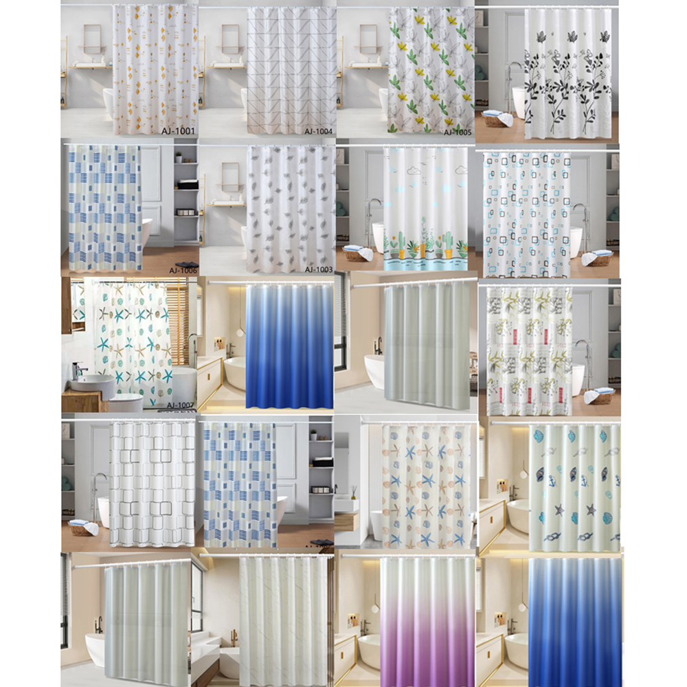 Штора для ванной комнаты, ПЭВА, 180х200 см, 12 колец в комплекте, SC-104 - #1