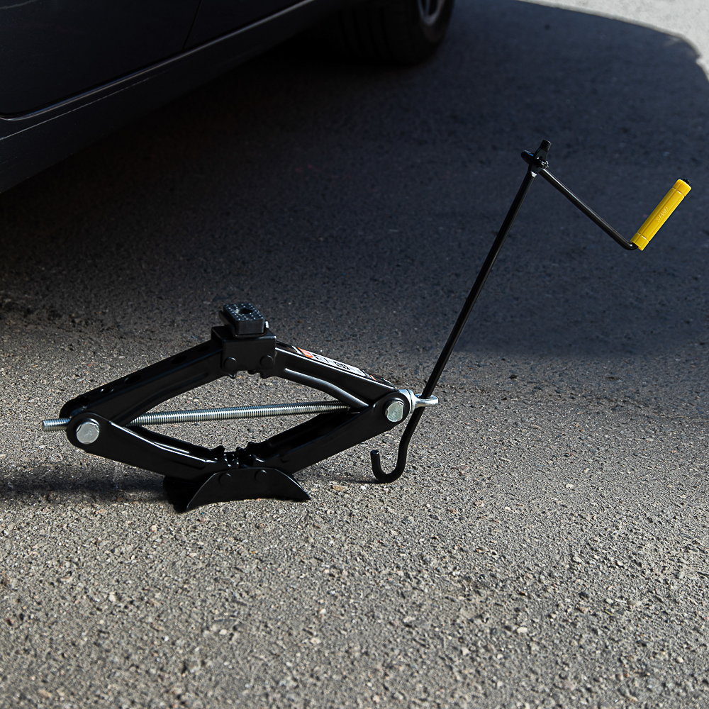 ЕРМАК Домкрат механический ромбический 1,0т, высота подъема 100-350мм, резиновая площадка - #8