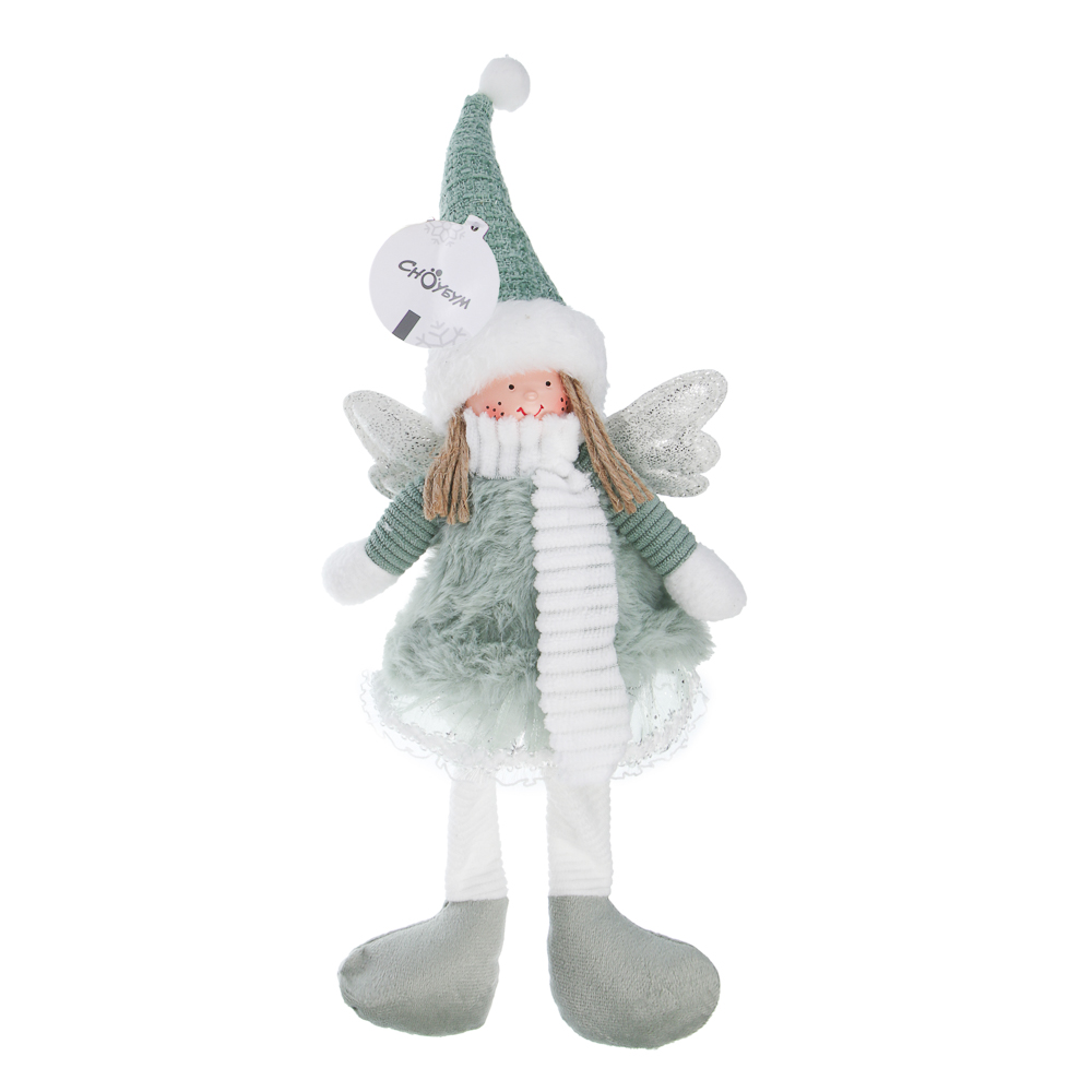 СНОУ БУМ Сувенир Ангелочек 27+11 см, полиэстер, зеленый - #8