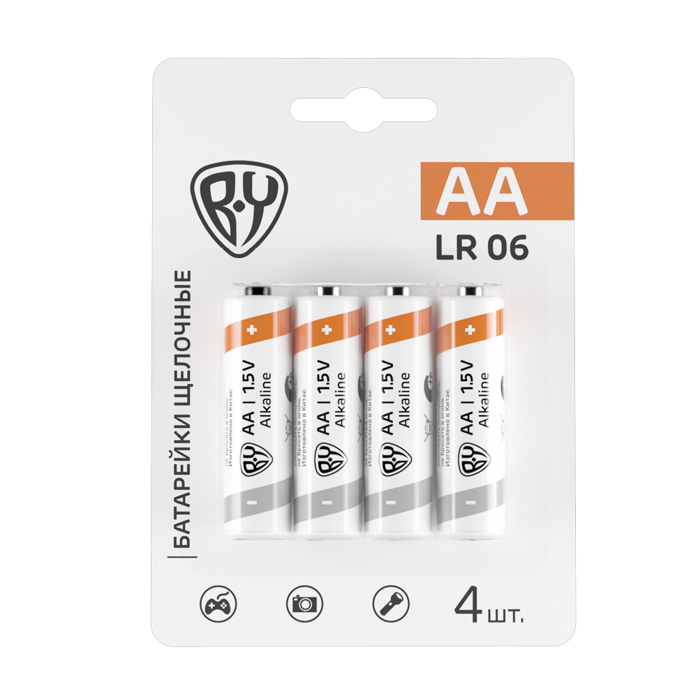 Первая цена Батарейки 4шт, тип АA, "Alkaline" щелочная в блистере - #1