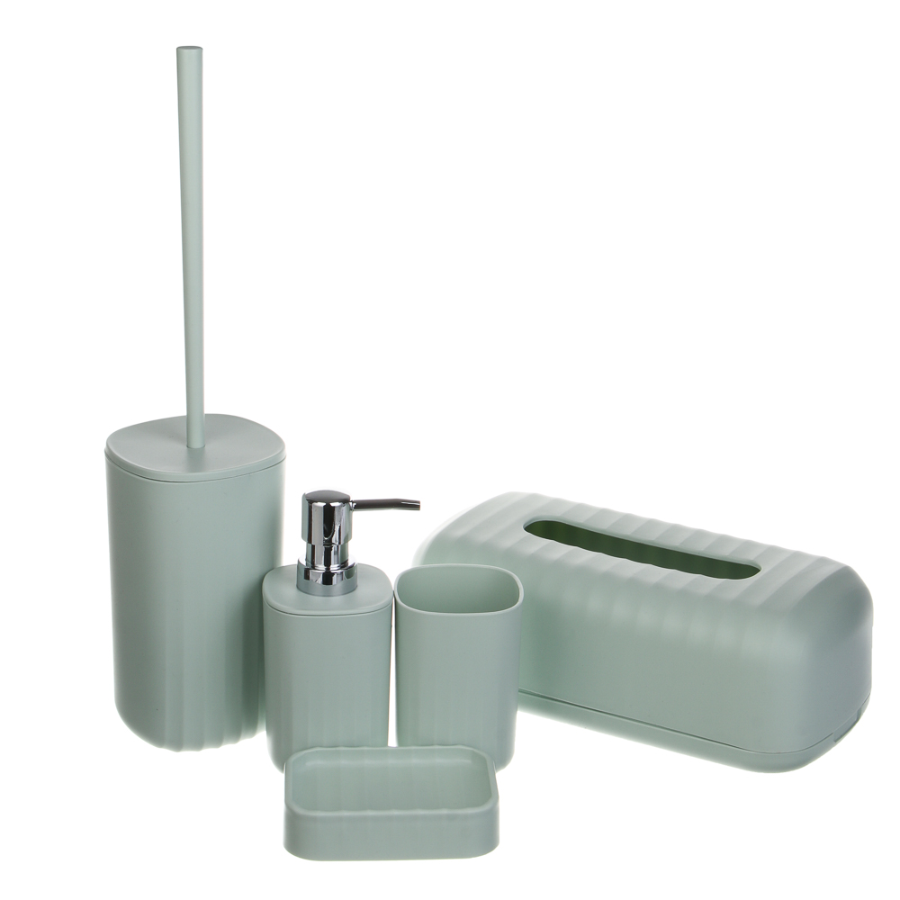 Диспенсер для жидкого мыла тм VETTA Сидней, 250мл, пластик, PP, оливковый, 7x16см - #6