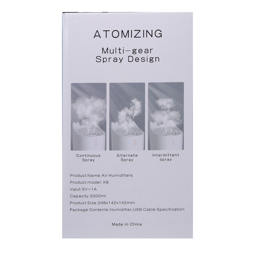 LEBEN Увлажнитель воздуха, 3,3л, 25x14x14см, питание от USB, 5Вт, белый - #11