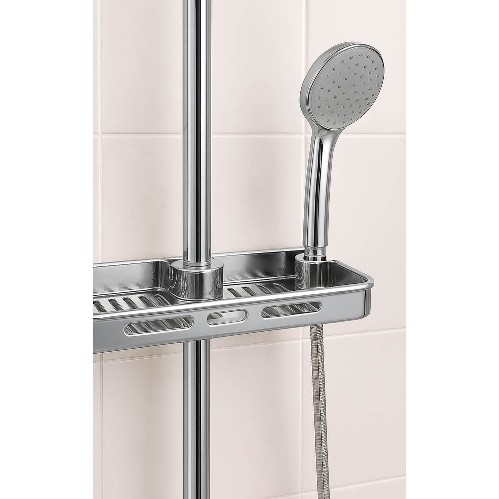 Полочка на душевую штангу, стойку, хром - #7