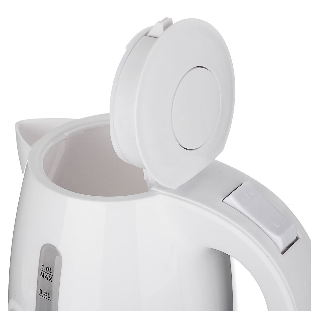 LEBEN Чайник электрический 1,0л, 1350Вт, скрытый нагр.элемент, пластик, 2 цвета - #9