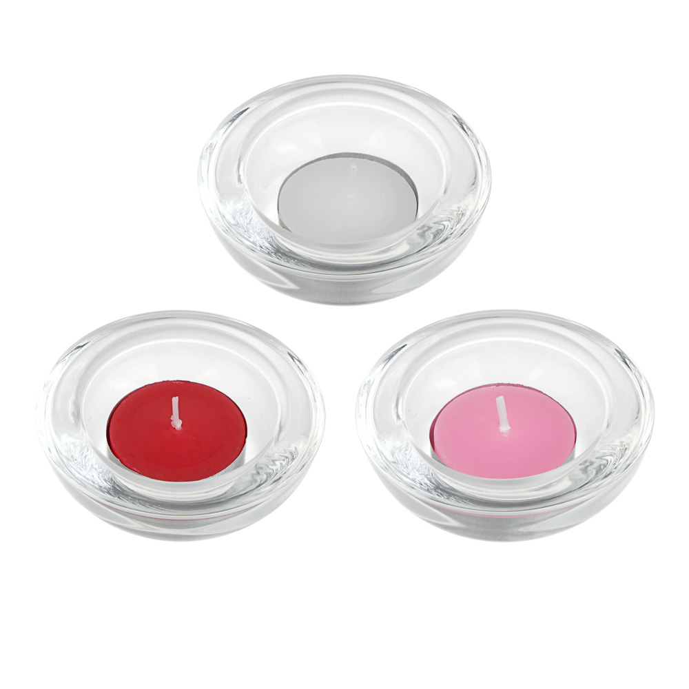 LADECOR Набор ароматических свечей с подсвечниками, (10+2), стекло, парафин, 4 аромата - #5